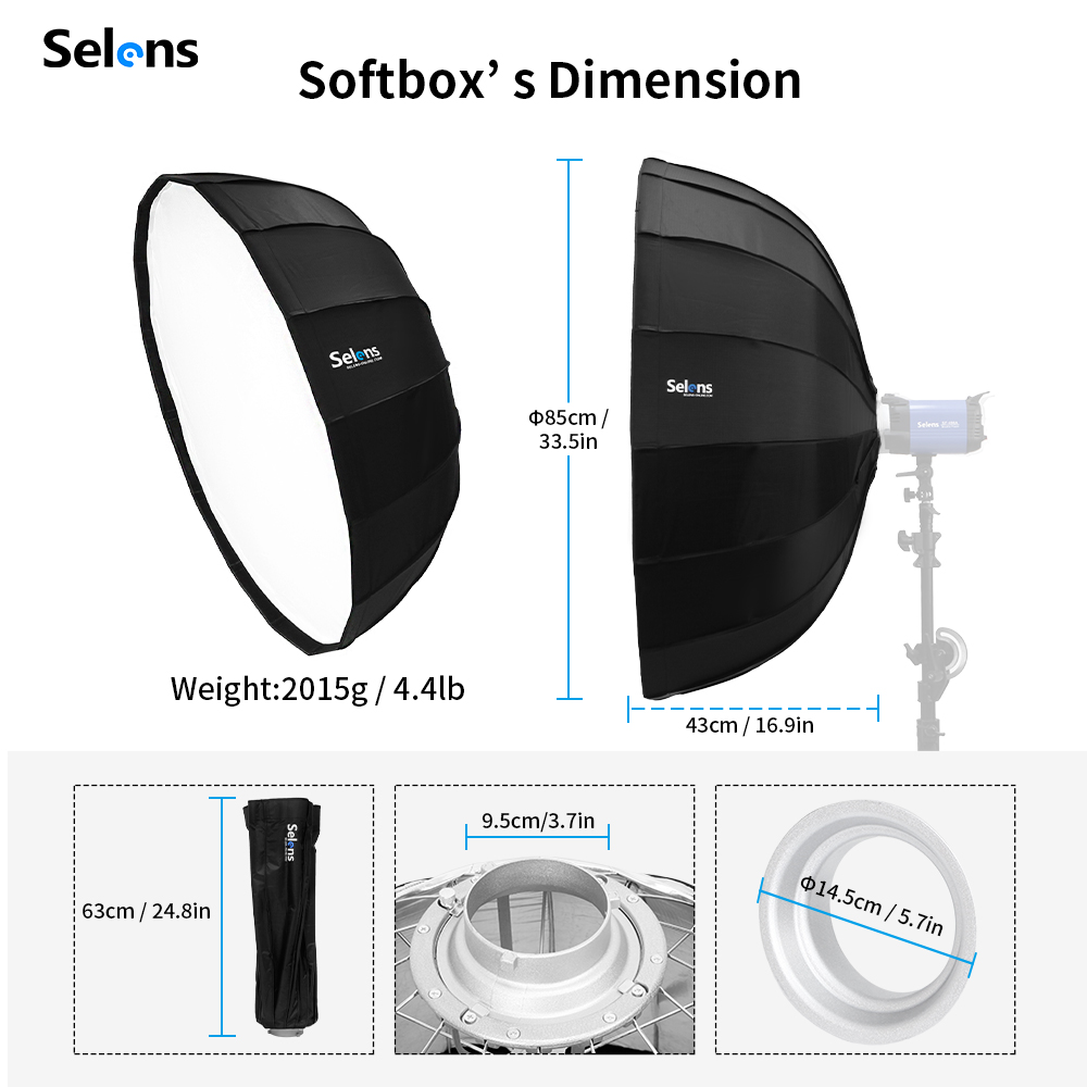 Selens 85 سنتيمتر مظلة الرادار - مراجعة Photography Umbrella Lights وسعره